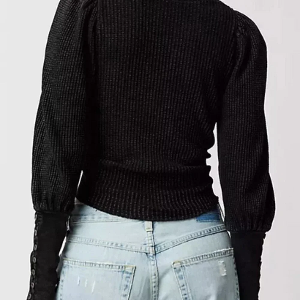 Free People FP One Wesley Thermal Top Long Sleeve Blouse XS